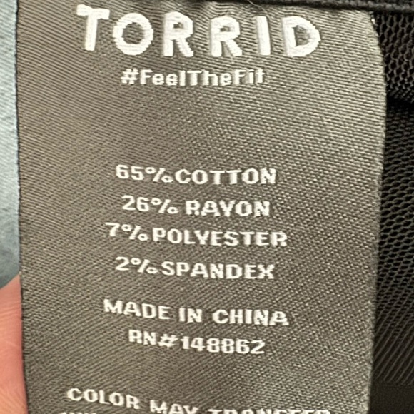 Torrid Destructed Milano Button Fly Shorts Size 24 - Picture 4 of 5